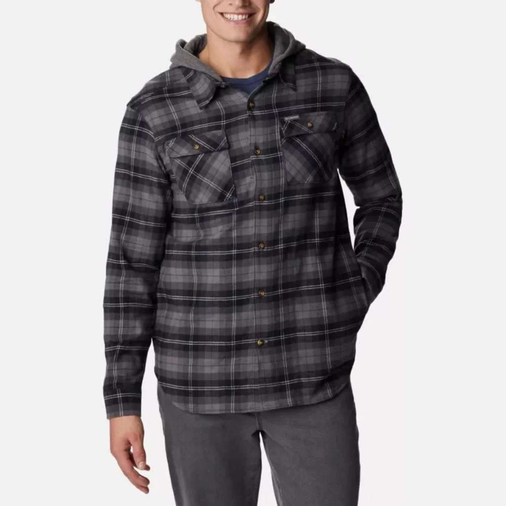 NWT Columbia Men's 'Flare Gun' Stretch Flannel Hoodie, Shacket